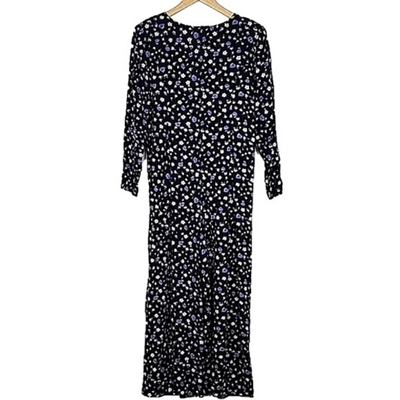 NWT Donna Ricco New York Vintage 80's Jumpsuit Navy Floral Print Size 14 - Picture 2 of 15